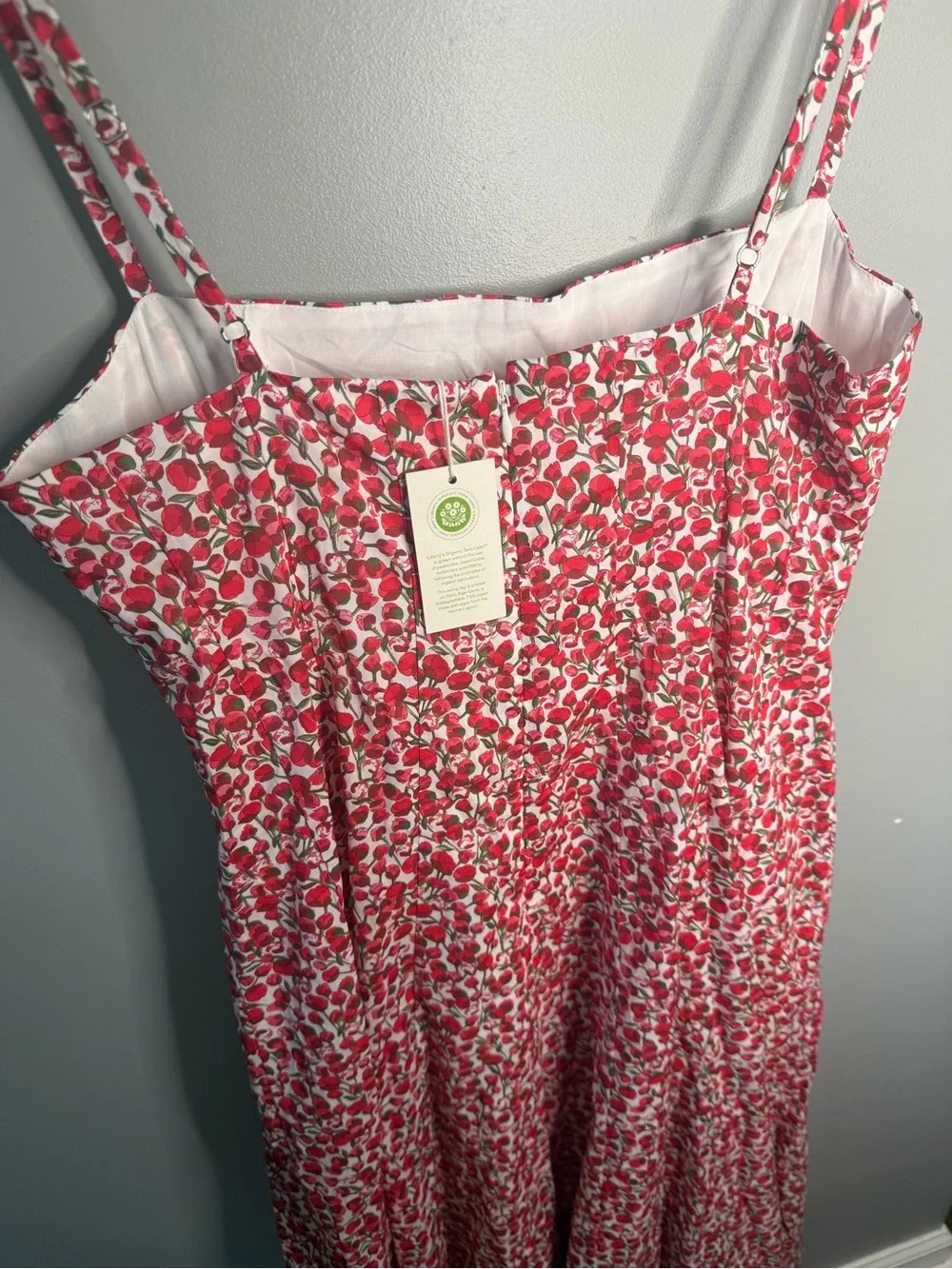 NWT J. Crew Seamed Flare Midi Dress in Liberty Fabric - Eliza’s Red Fabric